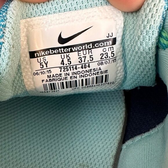 Nike‎ Free 5.0 Womens size 6.5 blue green running gym walking shoes - Picture 10 of 10